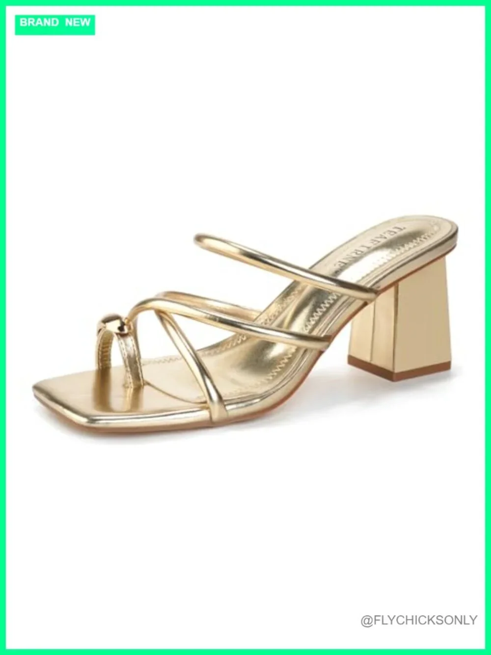 Square Toe Chunky Heel Flip Flop Sandals with Memory Foam, Plus Size, Block